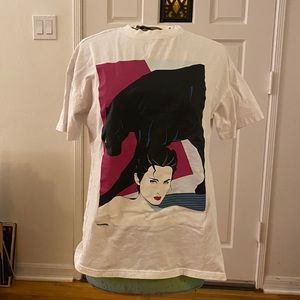 Oversized Patrick Nagel 80s woman and panther tee